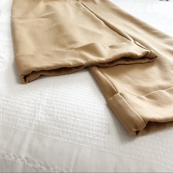 I AM GIA MIRA BEIGE BLACK METALLIC BUCKLE BELT HIGH RISE WIDE LEG STRETCH PANTS - Picture 10 of 12